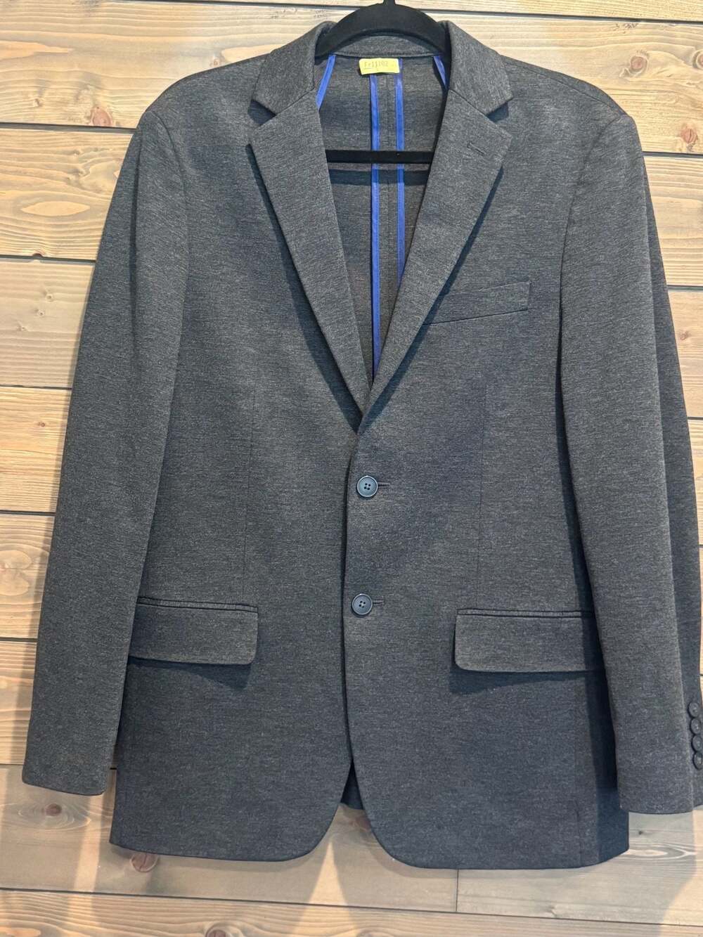 Apt 9 Premier Flex Stretch Knit Sport Coat Blazer Charcoal Gray 38R